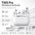 TWS Pro wireless in-ear Bluetooth earbuds deliver clear, high-definition call quality and feature noise cancellation, making them ideal for studying, working, and everyday use.