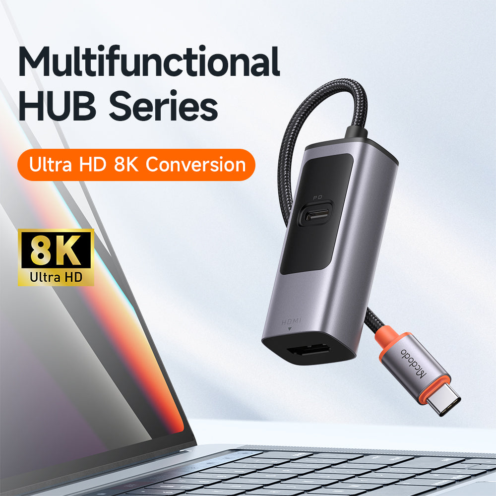 Mcdodo 2 in 1 USB-C HUB (PD100W+RJ45)