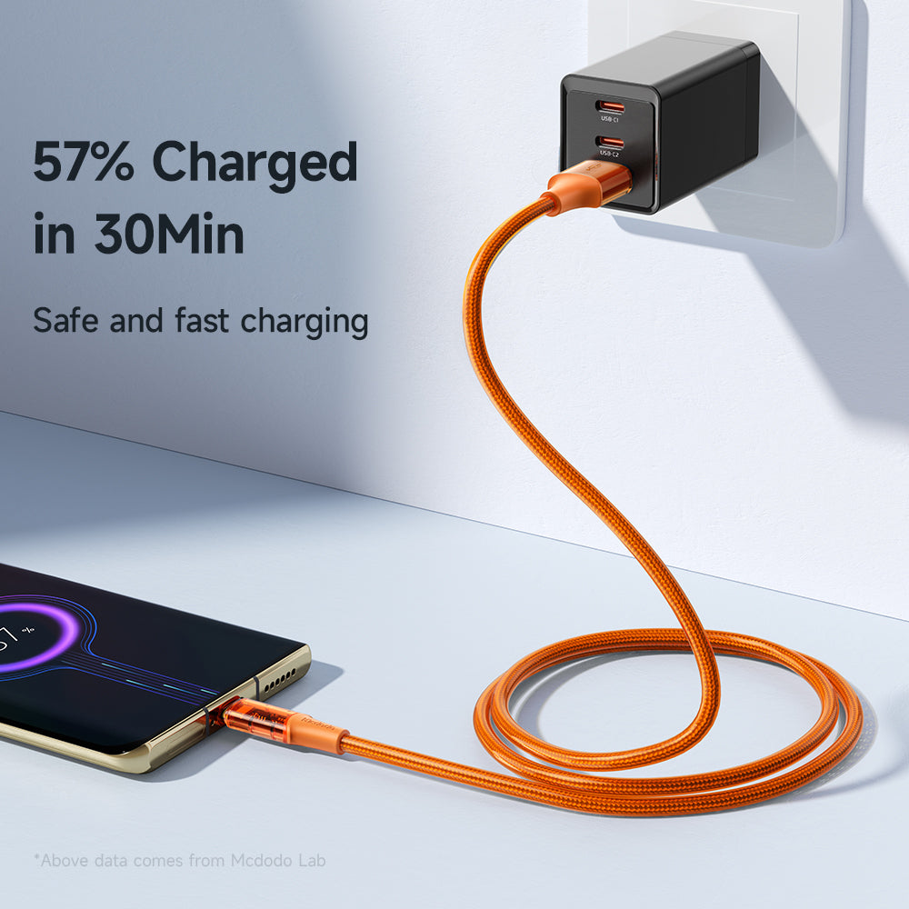 Mcdodo Amber Series 6A USB-A to USB-C Transparent Cable (1.2/1.8M)