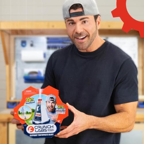 CrunchLabs by Mark Rober, Elephant Toothpaste Blast Kids Toys, Science Toys | Includes safety glasses, QR video access, and 6