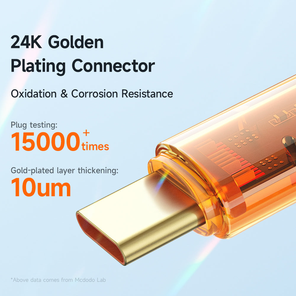 Mcdodo Amber Series 6A USB-A to USB-C Transparent Cable (1.2/1.8M)