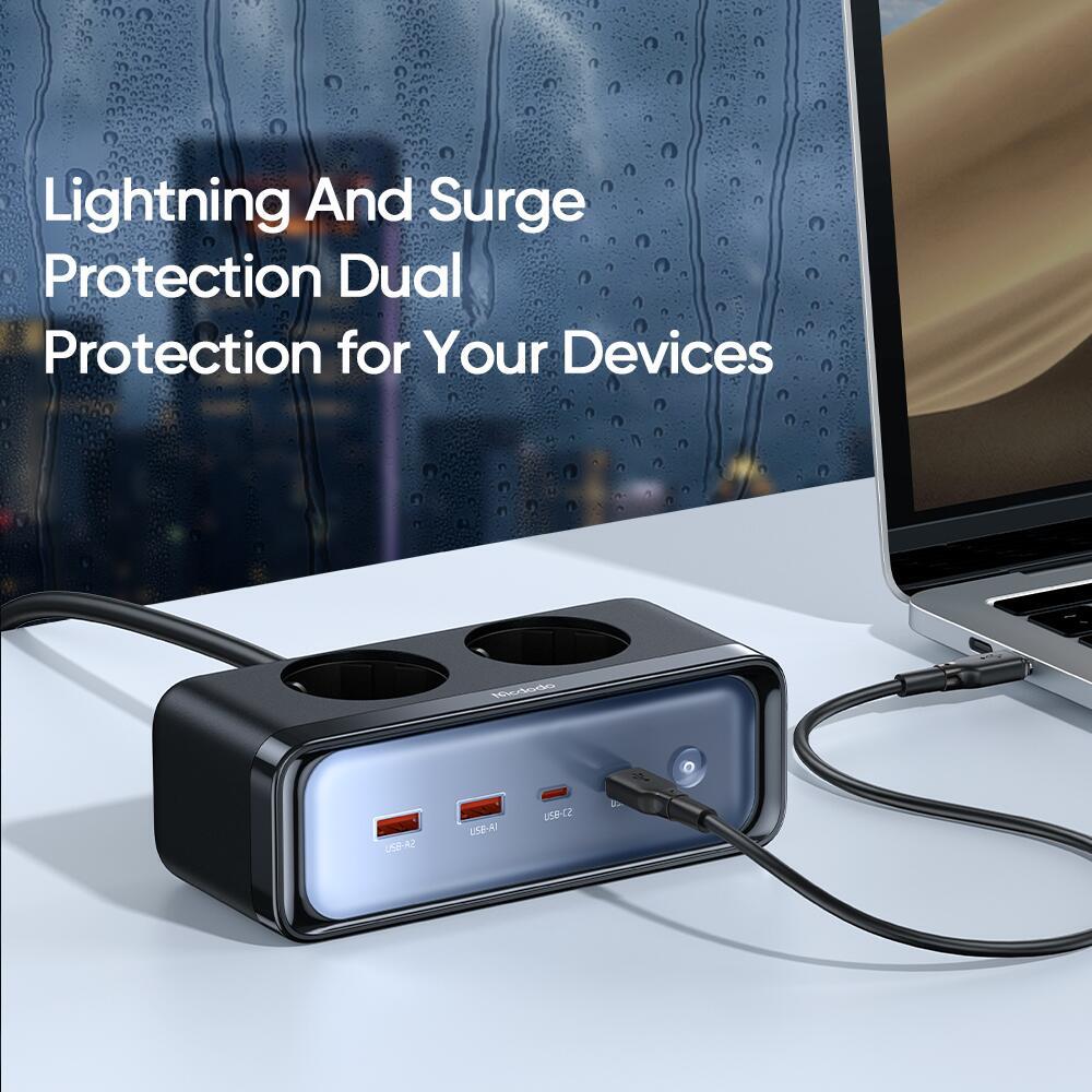Mcdodo 70W 2C+2A+2AC GAN Lightning Protection Power Strip(EU)