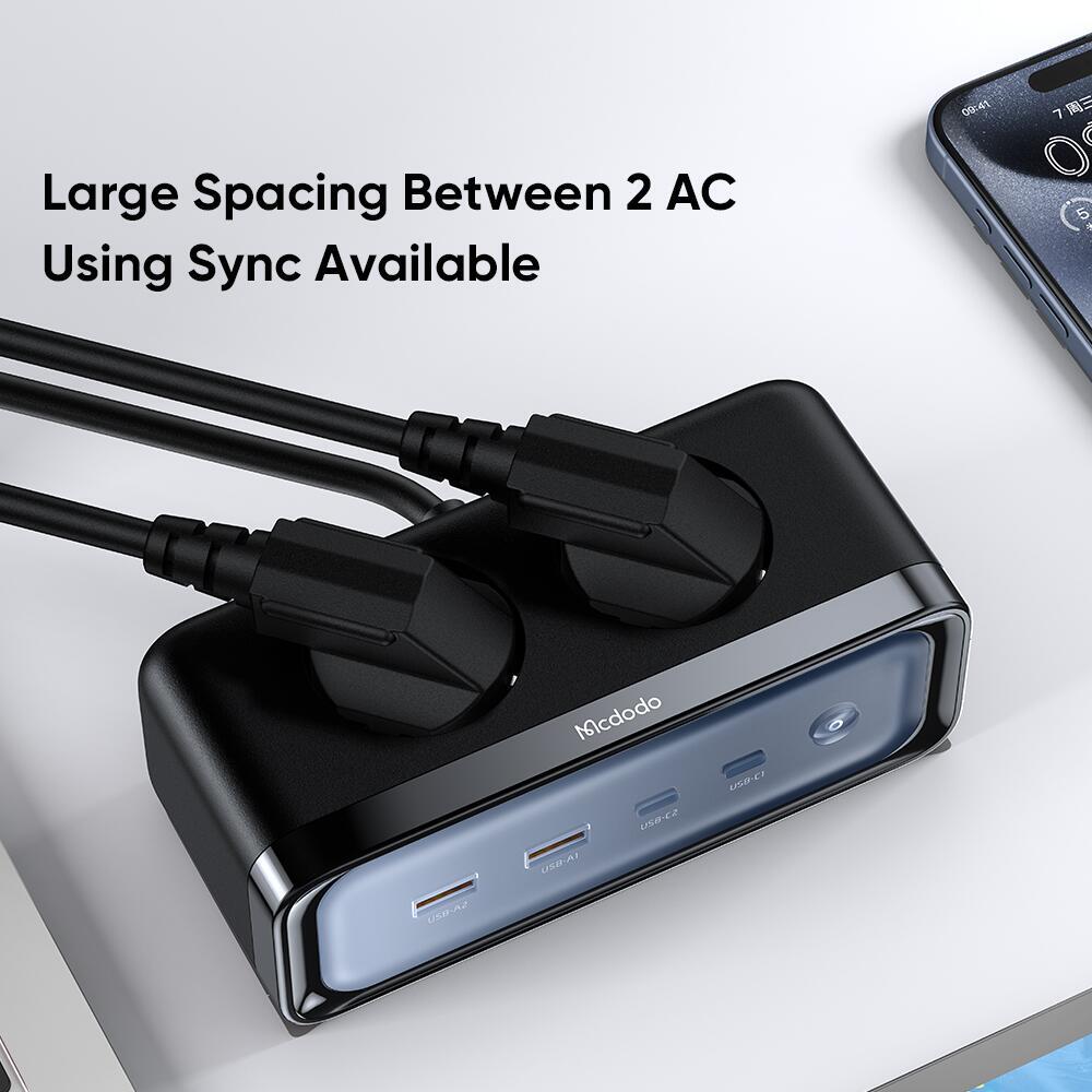 Mcdodo 70W 2C+2A+2AC GAN Lightning Protection Power Strip(EU)