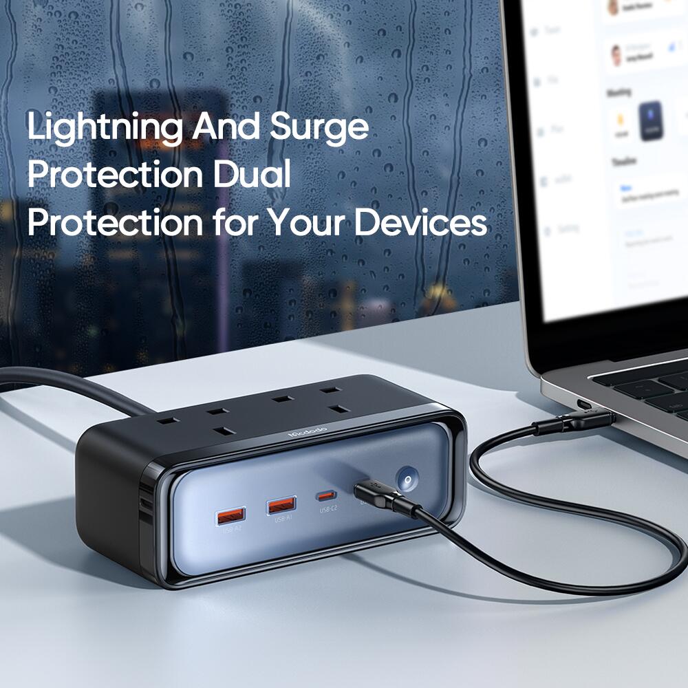 Mcdodo 70W 2C+2A+2AC GAN Lightning Protection Power Strip (UK)