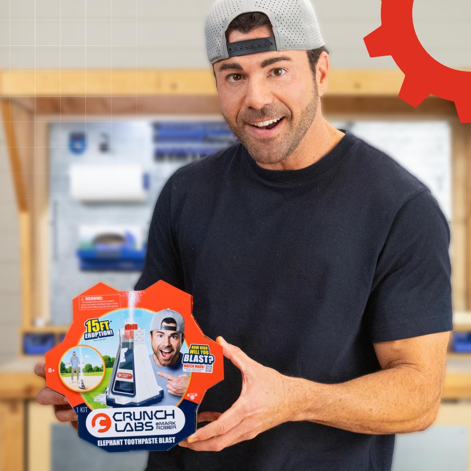 CrunchLabs by Mark Rober, Elephant Toothpaste Blast Kids Toys, Science Toys | Includes safety glasses, QR video access, and 6