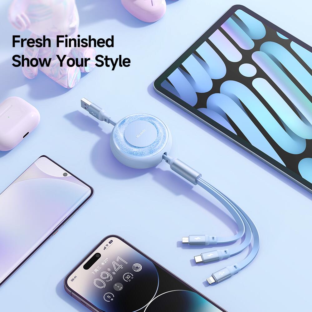 Mcdodo 3 in 1 USB-A  to Lightning+Micro+Type-C  Data Cable 1.2m