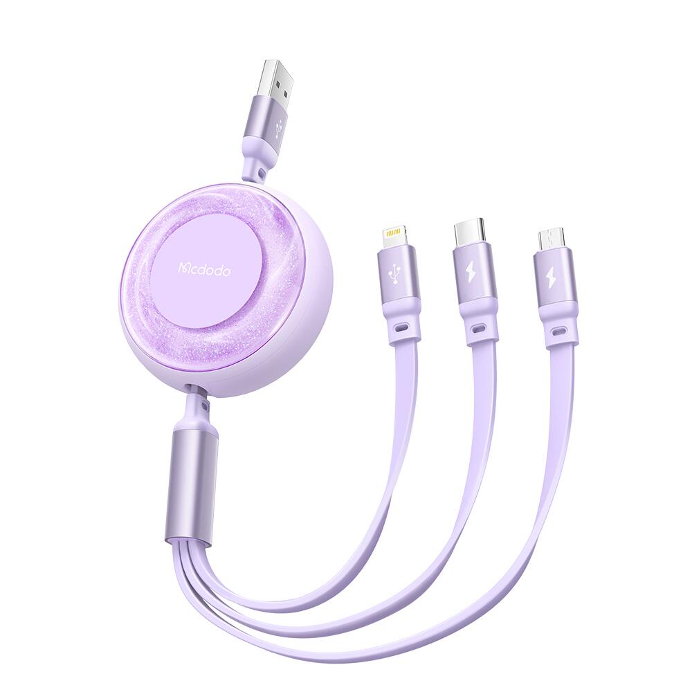 Mcdodo 3 in 1 USB-A  to Lightning+Micro+Type-C  Data Cable 1.2m