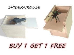 Surprise Spider Prank Box，Handcrafted Spider in a Box Stocking Stuffers,New Year's Surprise Toy and Gag Gift Practical Joke for Adults Men Women Birthday