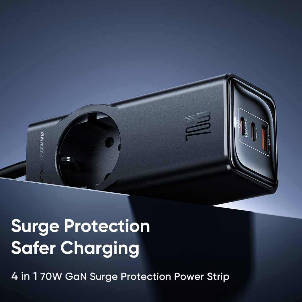 Mcdodo 70W 2C+1A+1AC GAN Lightning Protection Power Strip(EU)
