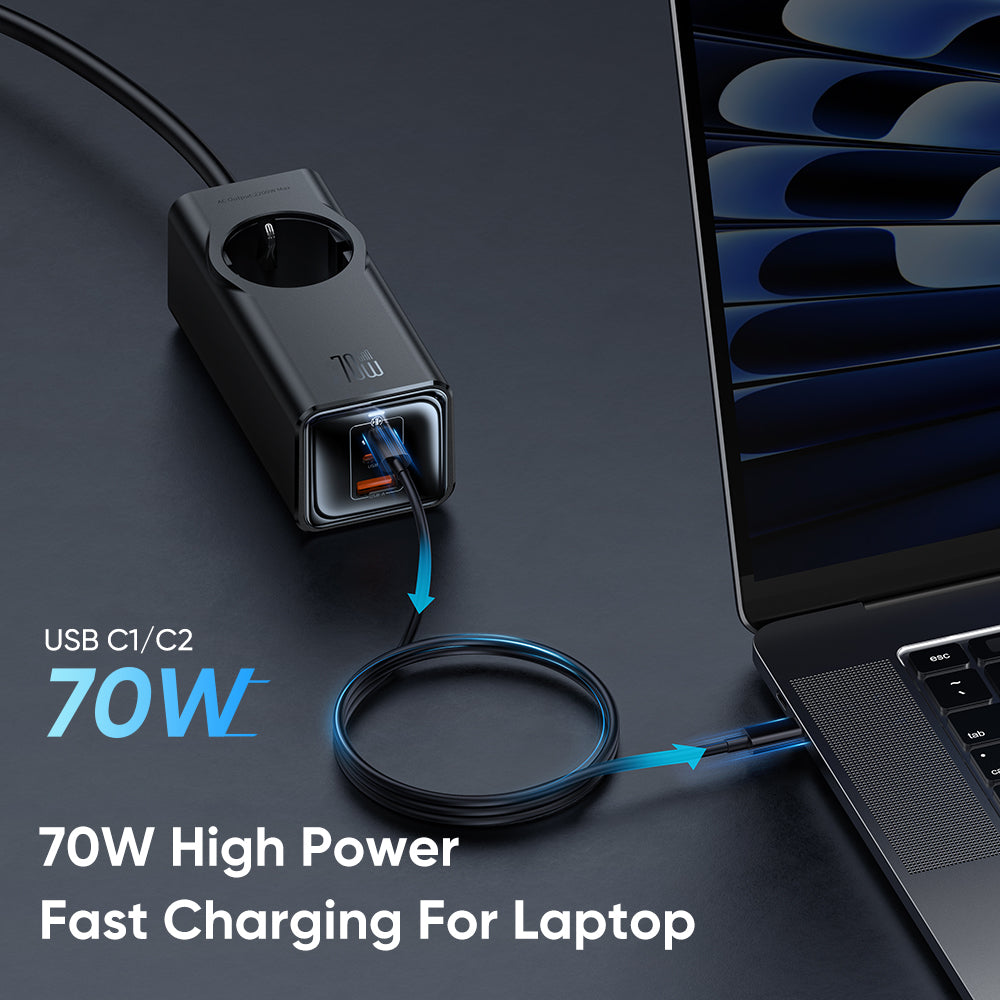 Mcdodo 70W 2C+1A+1AC GAN Lightning Protection Power Strip(EU)