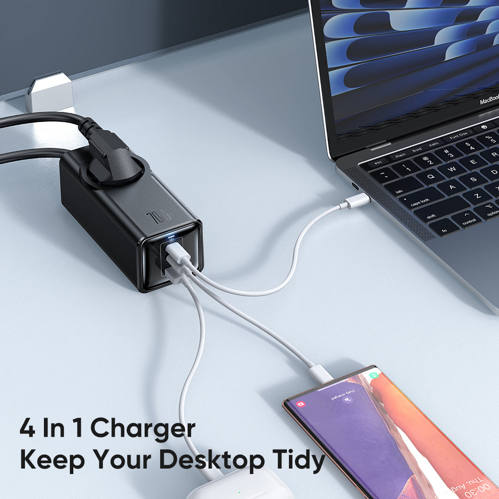 Mcdodo 70W 2C+1A+1AC GAN Lightning Protection Power Strip(EU)