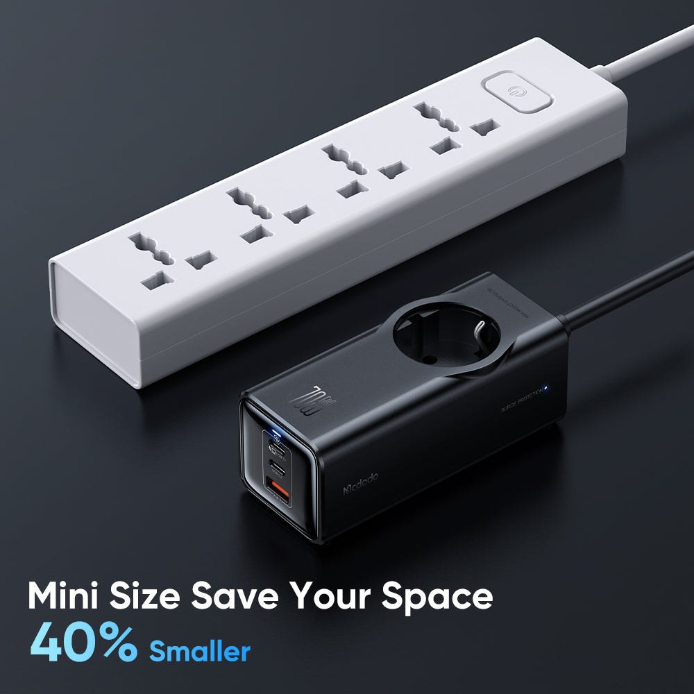 Mcdodo 70W 2C+1A+1AC GAN Lightning Protection Power Strip(EU)