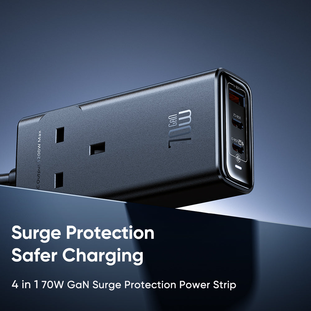 Mcdodo 70W 2C+1A+1AC GAN Lightning Protection Power Strip (UK)