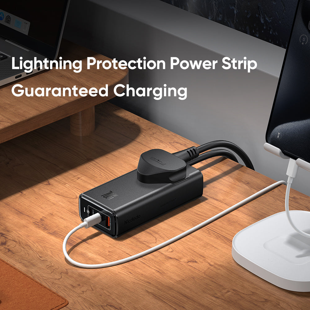 Mcdodo 70W 2C+1A+1AC GAN Lightning Protection Power Strip (UK)