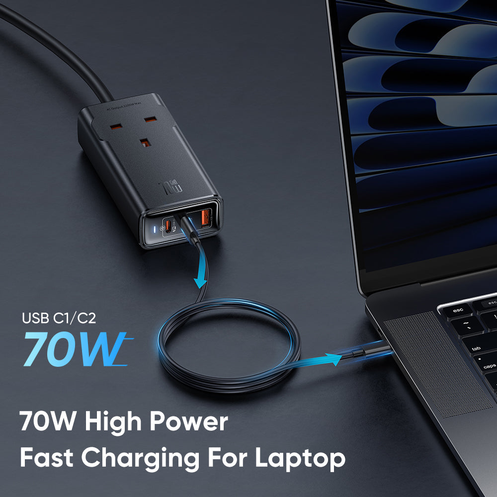 Mcdodo 70W 2C+1A+1AC GAN Lightning Protection Power Strip (UK)